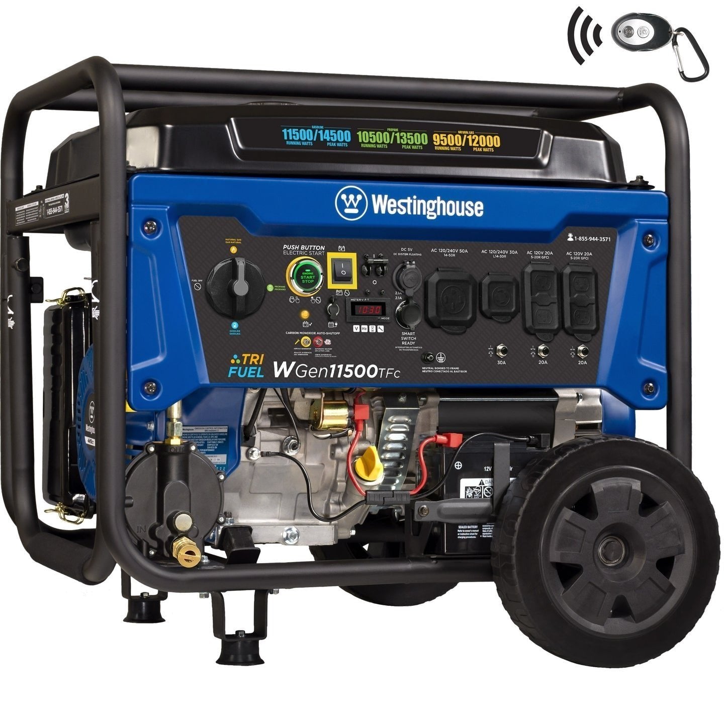369 Westinghouse WGen11500TFc 11500-Watt Tri-Fuel Portable Generator - Image 1