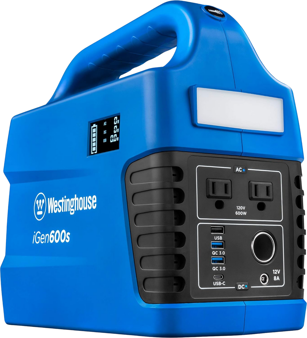 71romnNPKiL-1695828381887 Westinghouse iGen600s Portable Power Station 600W 592Wh New - Image 1