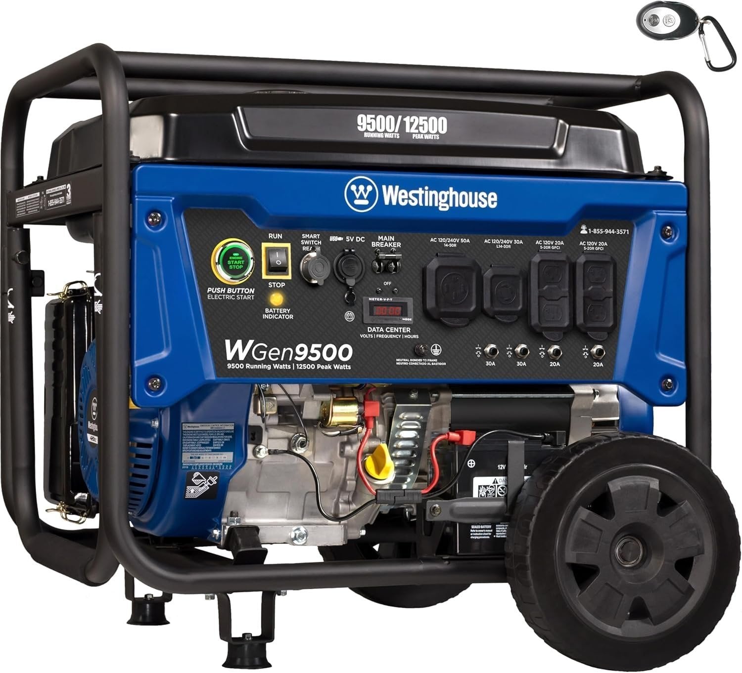 81kgBF4u-DL._AC_SL1500 Westinghouse 9500 Peak Watt Home Backup Portable Gas Powered Generator - Image 1