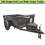 Triple Crown 5X8 Single Axle Lowrider Dump Trailer | Black | D5X8LRD