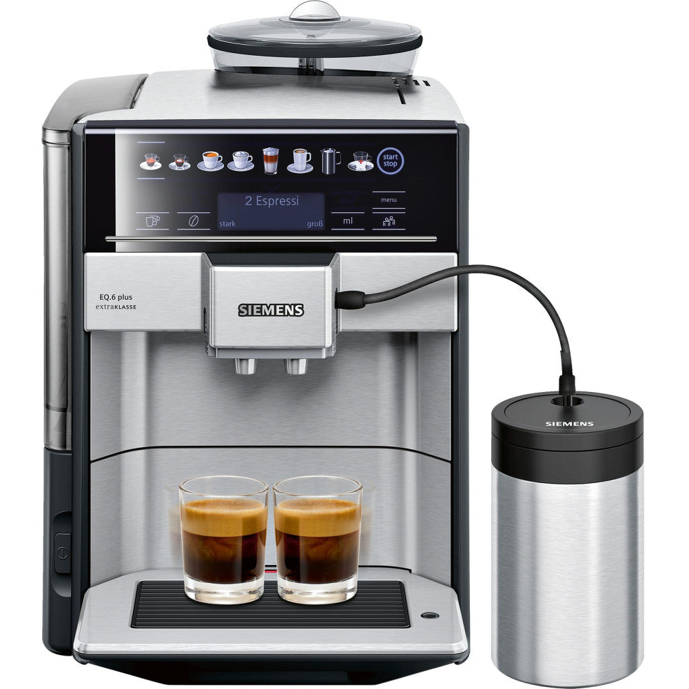 Siemens Kaffeevollautomat EQ6 Plus TE657F03DE Edelstahl Getränke Per Knopfdruck Zubereitung