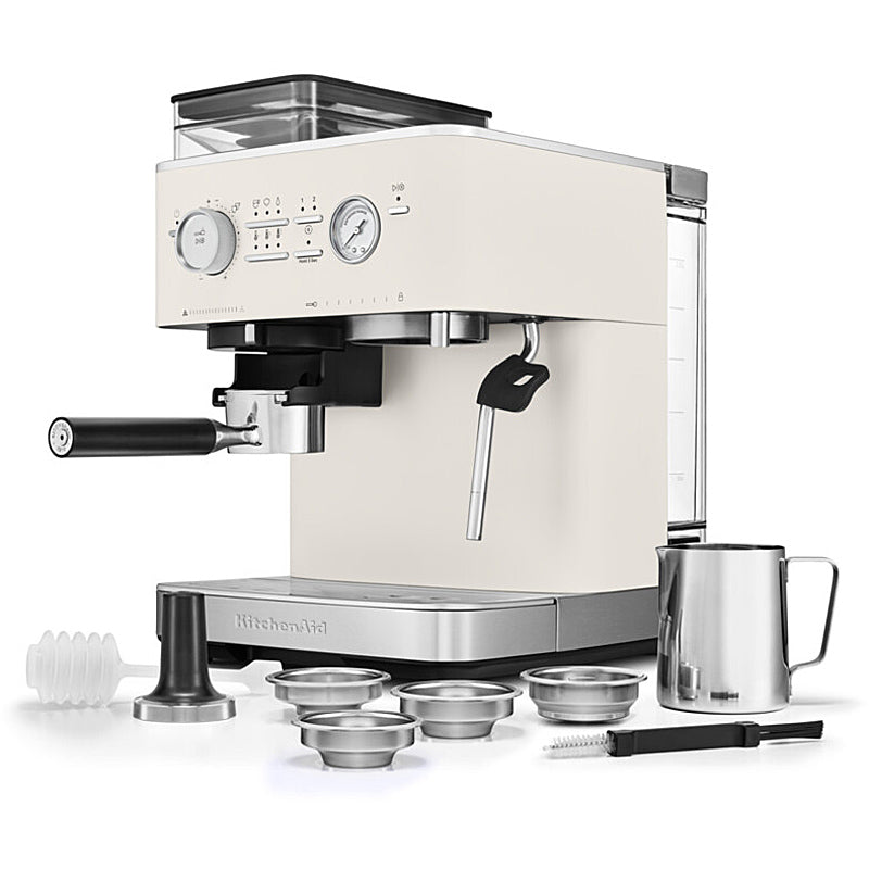 Kitchenaid 5KES6551EPL Halbautomatische Espressomaschine mit Mühle ARTISAN Farbe: Porcelain White – Bild 4