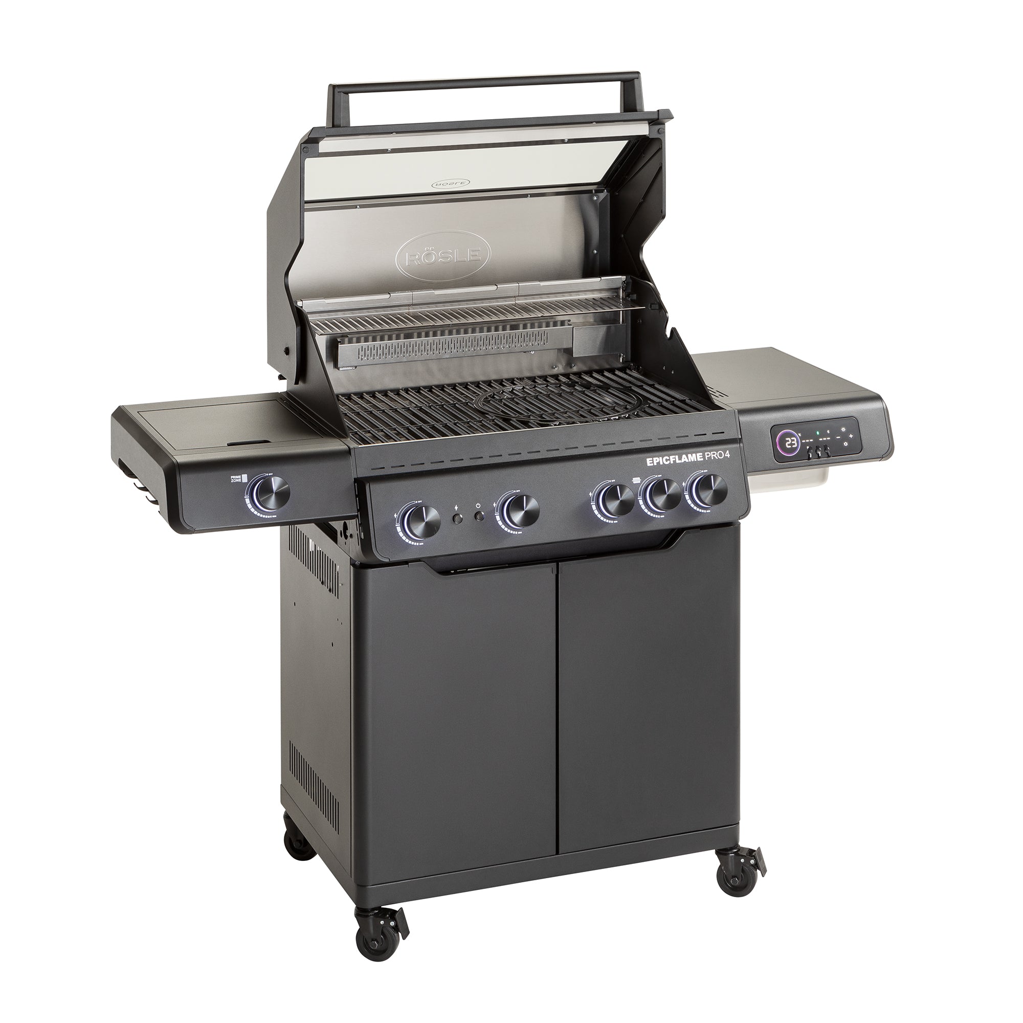 Rösle Epicflame Pro 4 Gasgrill – 4 Brenner, 24 kW, 800°C Primezone & Infrarot-Backburner