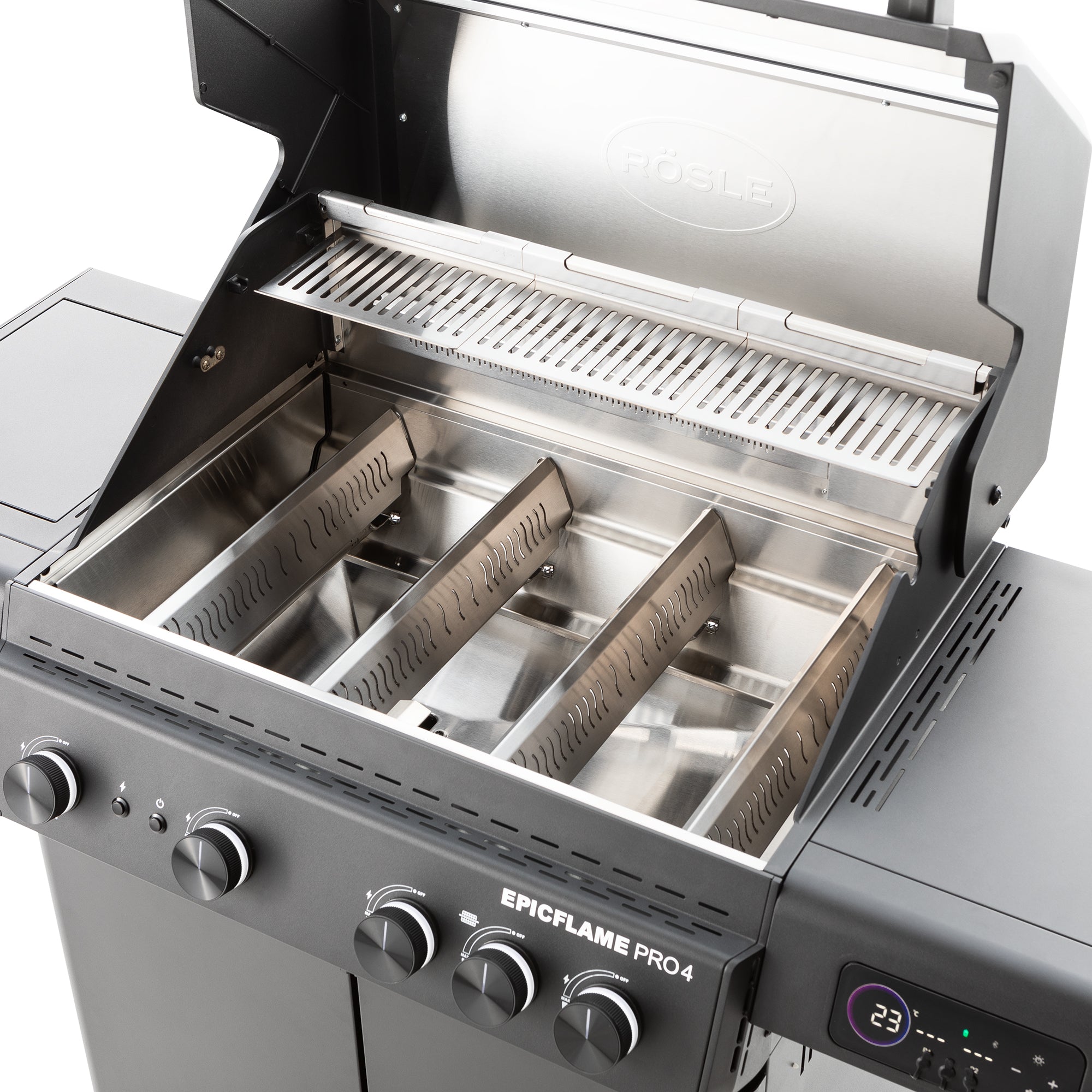 Rösle Epicflame Pro 4 Gasgrill – 4 Brenner, 24 kW, 800°C Primezone & Infrarot-Backburner – Bild 11