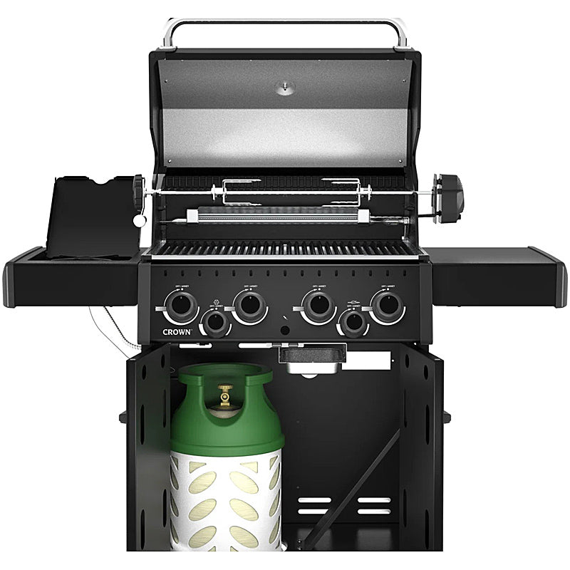 Broil King Crown 490 Shadow Gasgrill – 4 Brenner, 11,4 kW, Seitenbrenner & Drehspieß – Bild 2