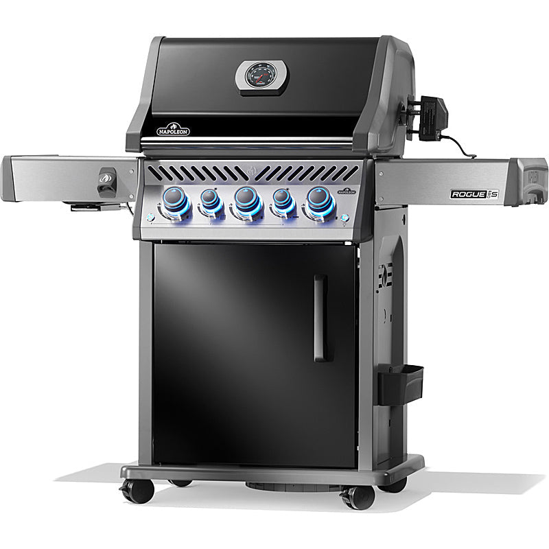 Napoleon Rogue PRO-S 425 Gasgrill – 3 Brenner, 23,75 kW, Infrarot Sizzle Zone, inkl. Drehspieß, Schwarz – Bild 3