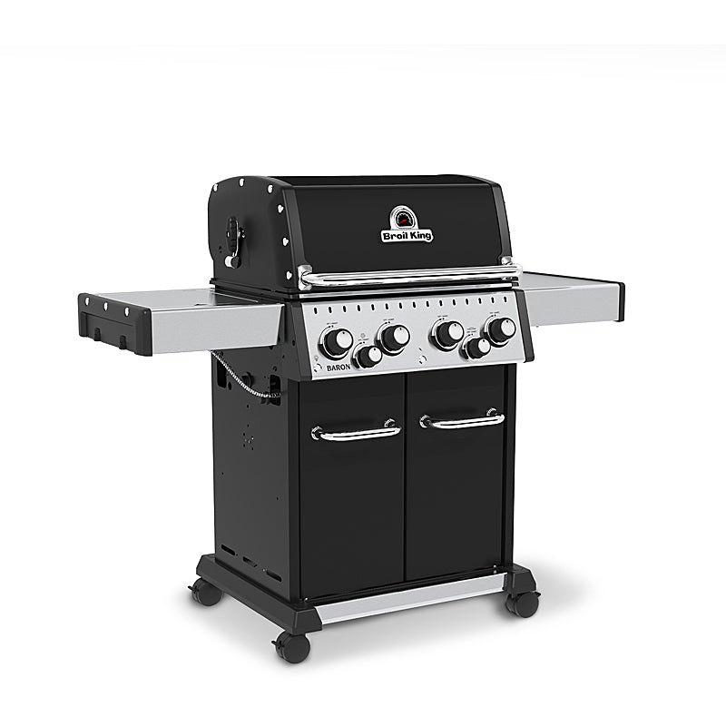 Broil King Baron 490 Black Gasgrill 4 Brenner 11,4 kW Drehspieß Gussroste – Bild 19