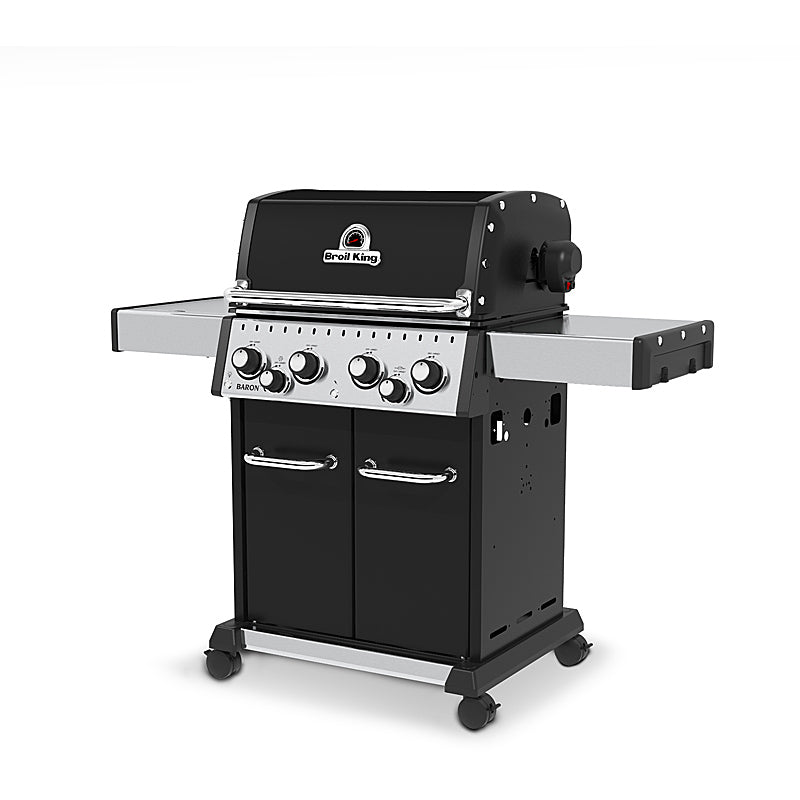 Broil King Baron 490 Black Gasgrill 4 Brenner 11,4 kW Drehspieß Gussroste – Bild 20