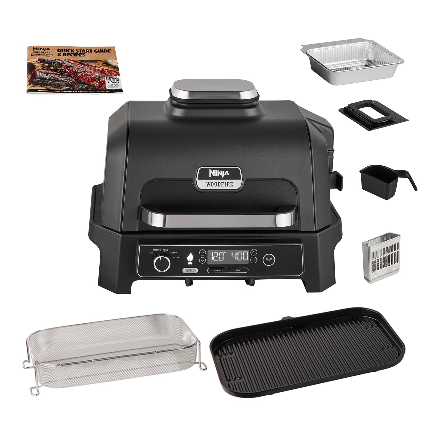 Ninja Woodfire Pro XL OG850EU Elektrischer Outdoor Grill & Smoker 45×31 cm Bundle – Bild 21