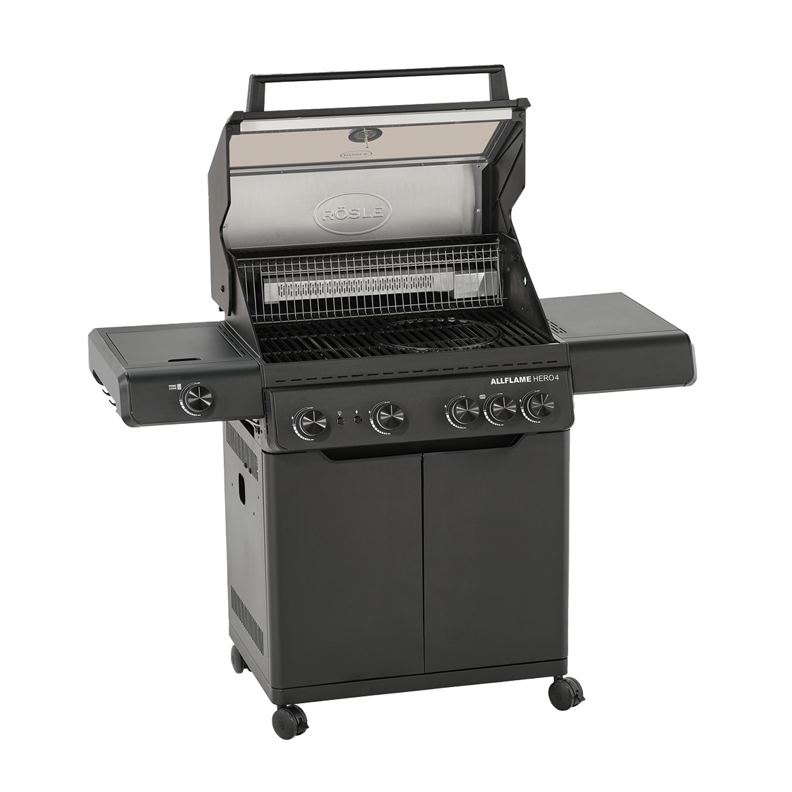 Rösle Allflame Hero 4 Gasgrill – 4 HEATSPIRE-Brenner, 17 kW, Primezone 800 °C, VARIO+-Rostsystem – Bild 2