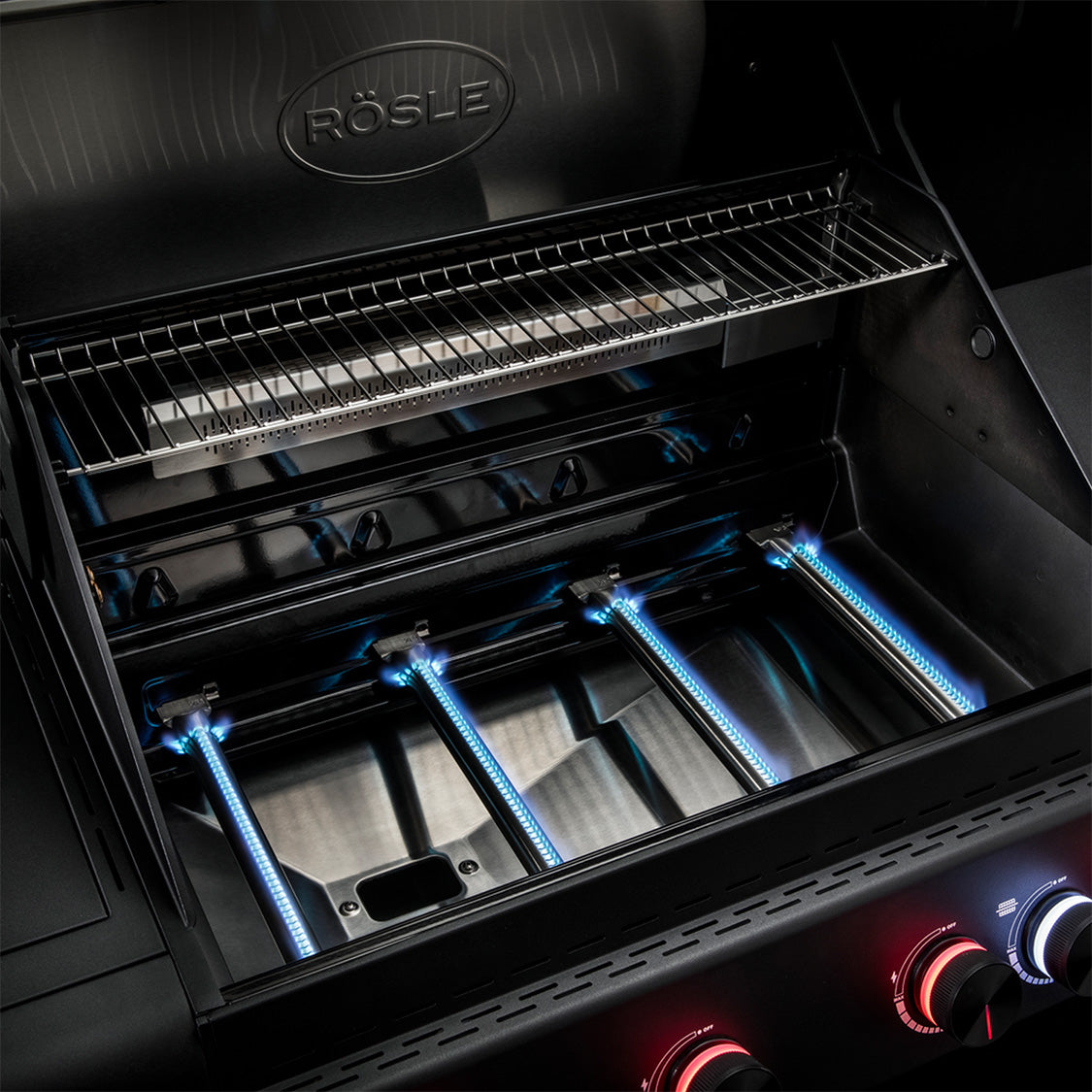 Rösle Allflame Hero 4 Gasgrill – 4 HEATSPIRE-Brenner, 17 kW, Primezone 800 °C, VARIO+-Rostsystem – Bild 4