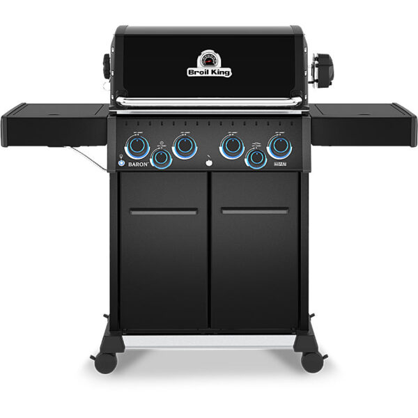 Broil King Baron 490 X Shadow Gasgrill mit Drehspieß-Set | 4 Brenner, 18,5 kW, Pellet-Ready