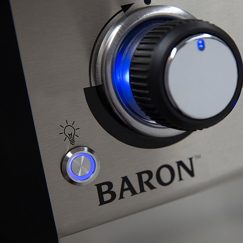 Broil King Baron 490 Black Gasgrill 4 Brenner 11,4 kW Drehspieß Gussroste – Bild 26