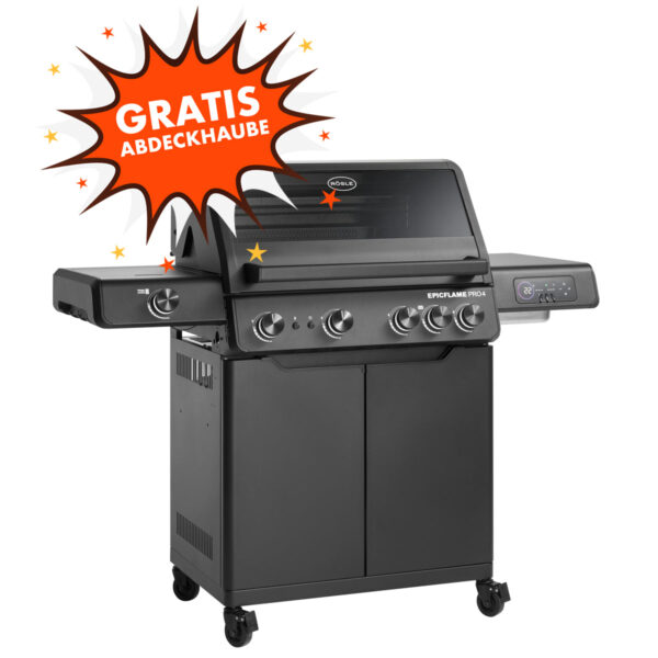 Rösle Epicflame Pro 4 Gasgrill – 4 HEATSPIRE-Brenner, 24 kW, 800°C Primezone & Infrarot-Backburner